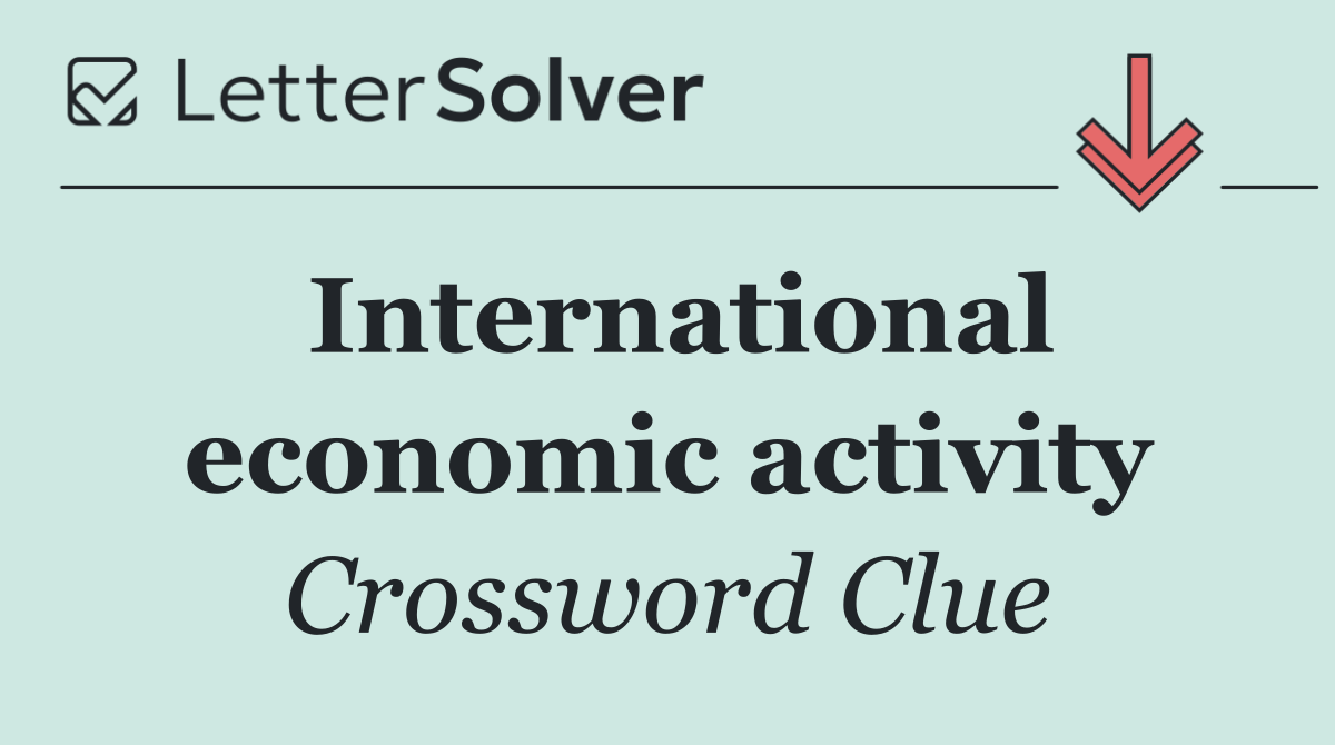 International economic activity