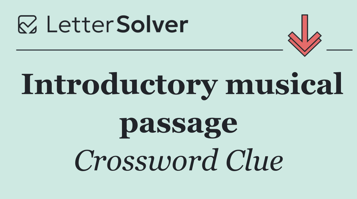 Introductory musical passage