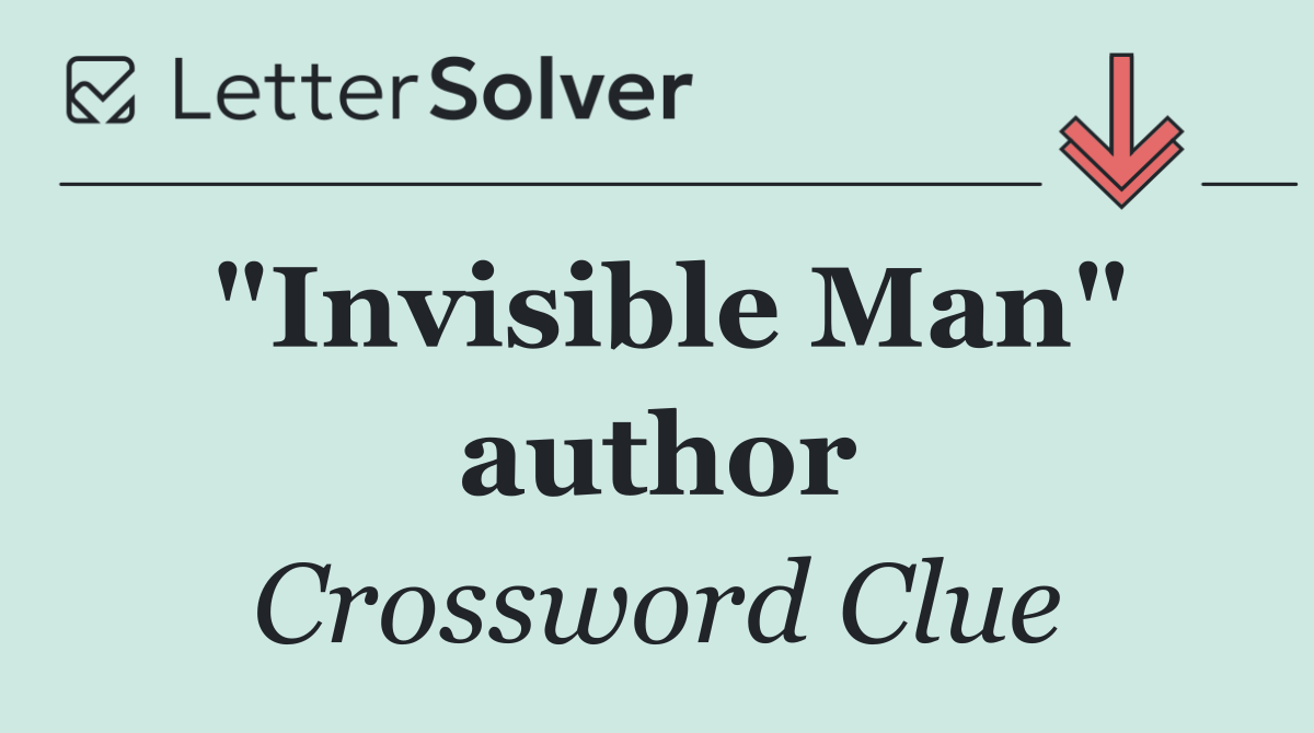 "Invisible Man" author