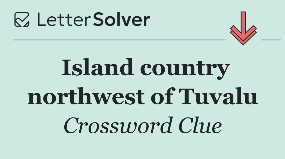 Island country northwest of Tuvalu