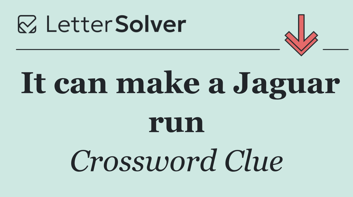 It can make a Jaguar run