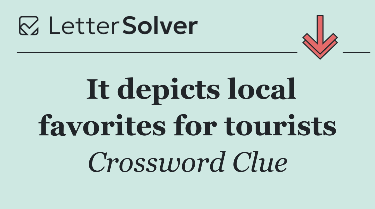 It depicts local favorites for tourists