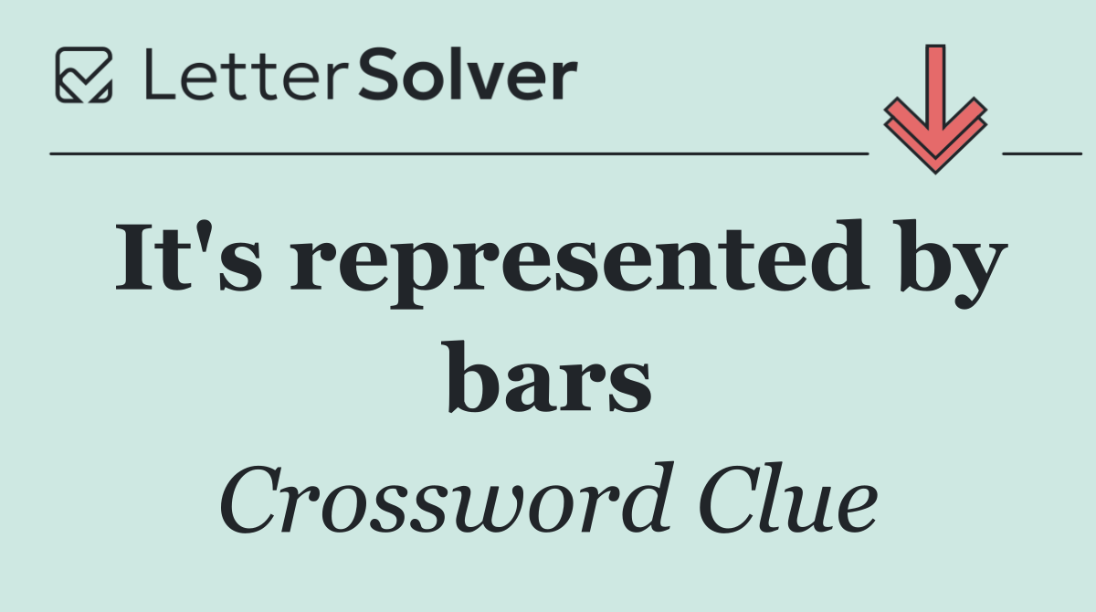 It's represented by bars