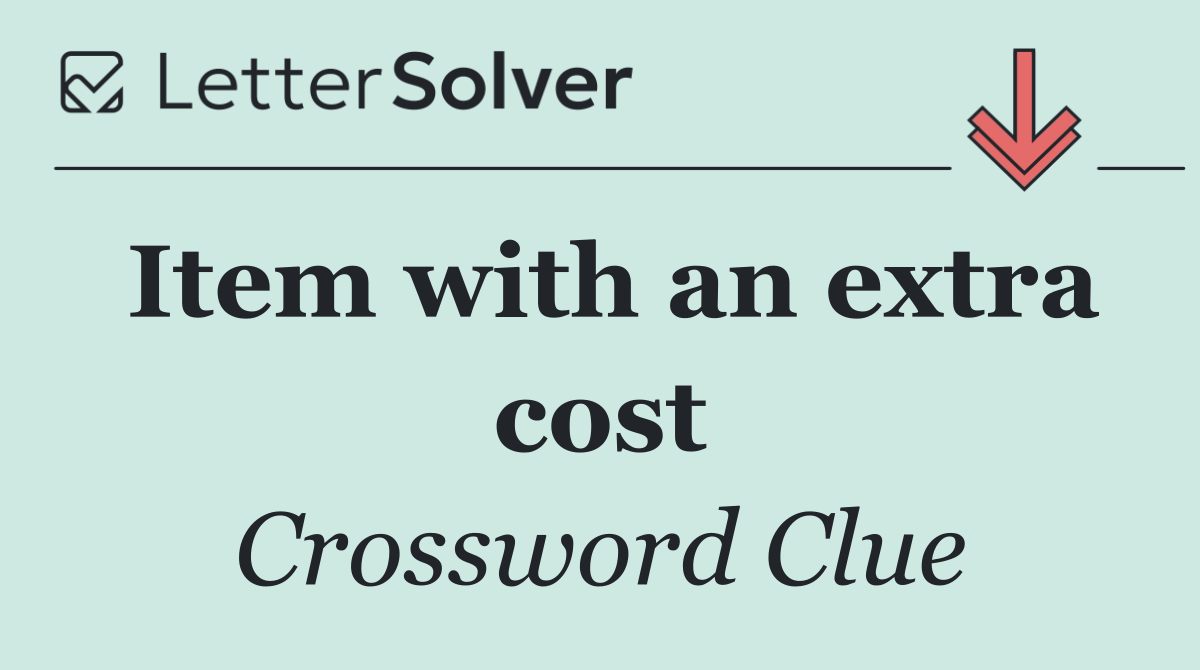 Item with an extra cost