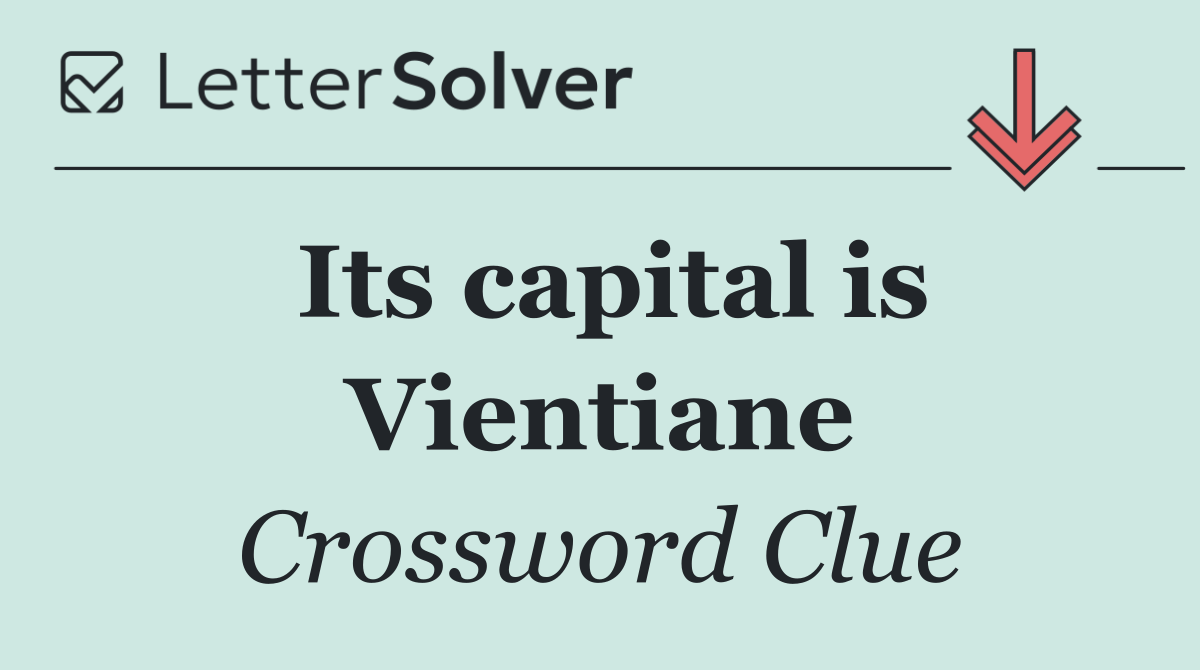 Its capital is Vientiane