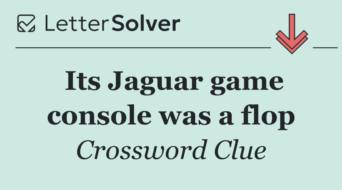 Its Jaguar game console was a flop