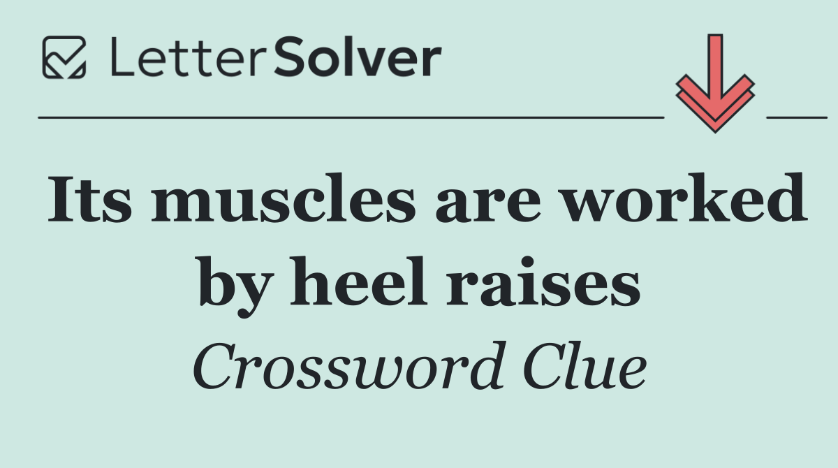 Its muscles are worked by heel raises