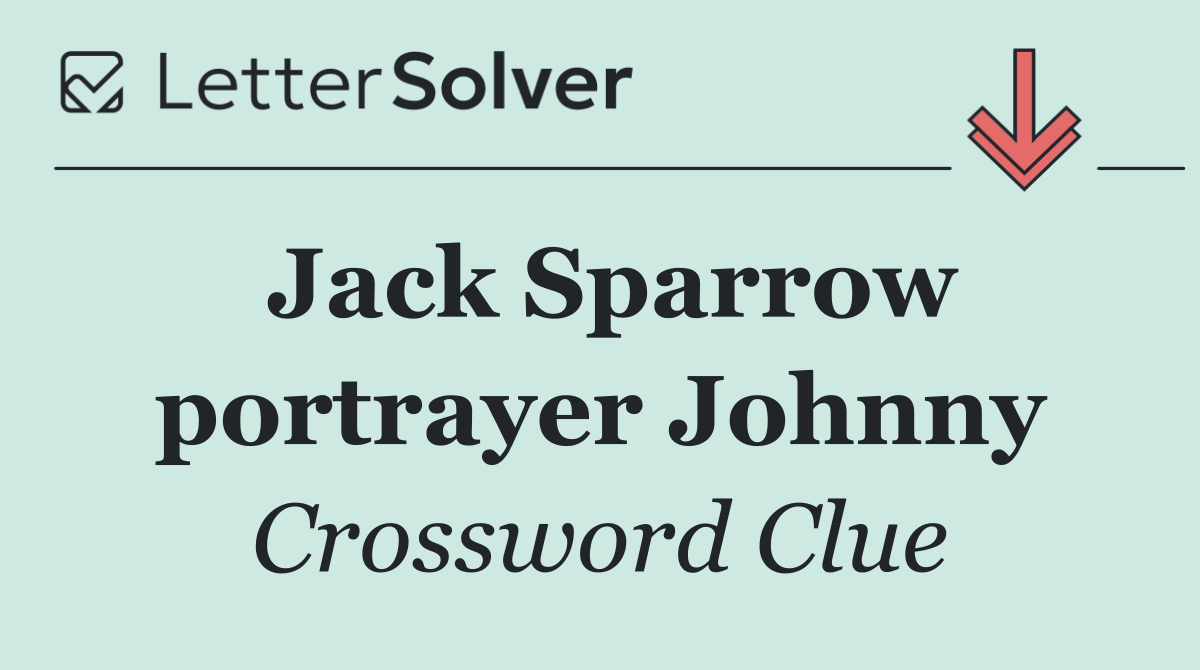 Jack Sparrow portrayer Johnny