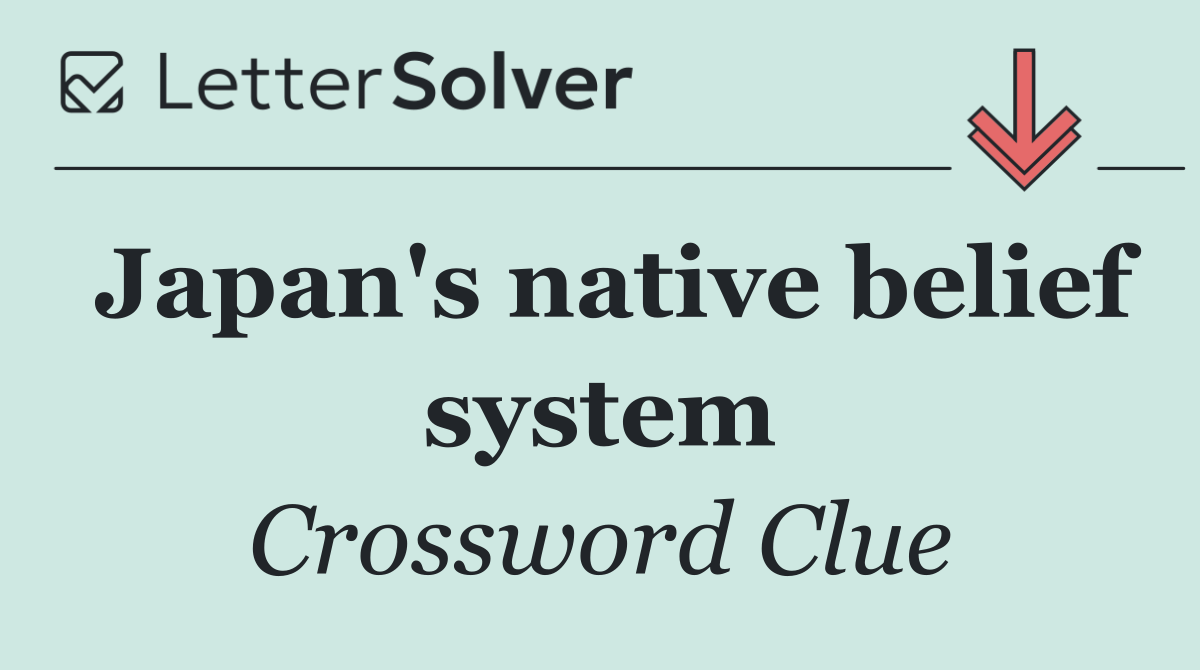 Japan's native belief system