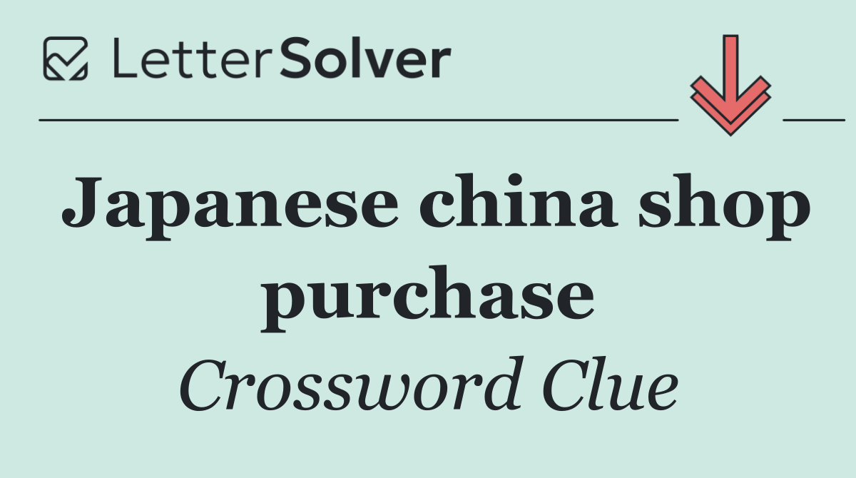 Japanese china shop purchase