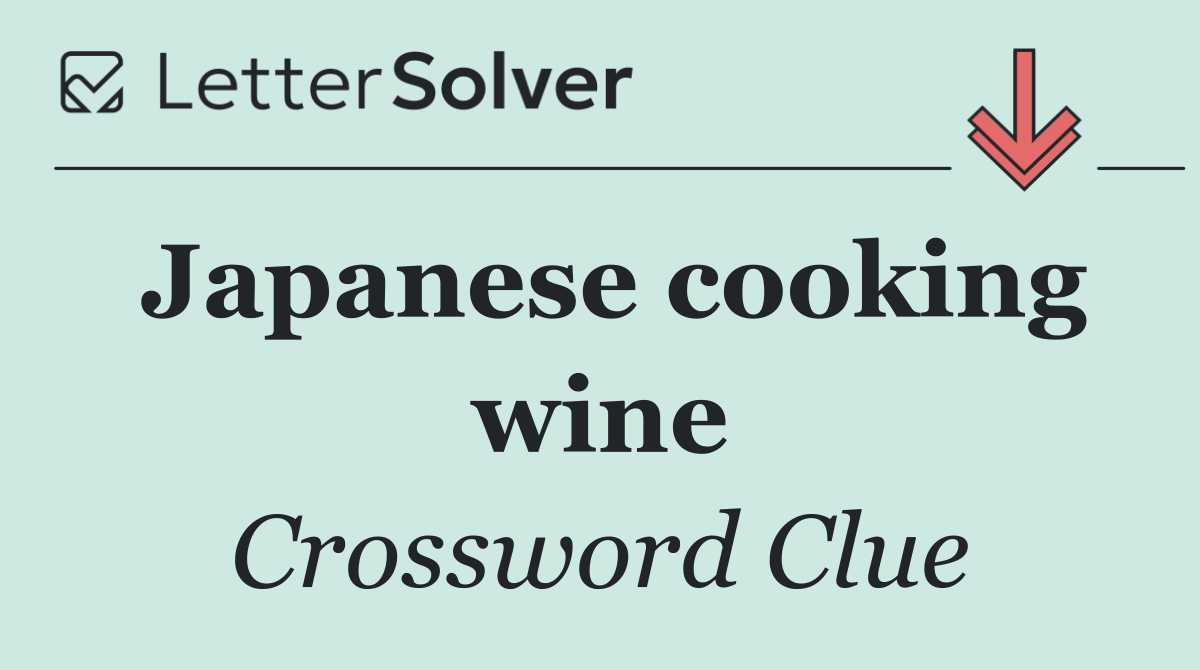 Japanese cooking wine