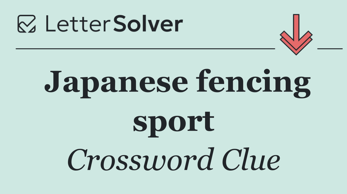 Japanese fencing sport
