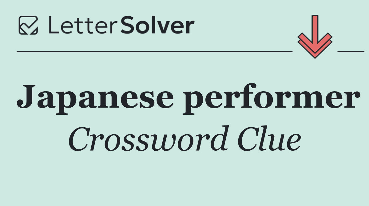 Japanese performer