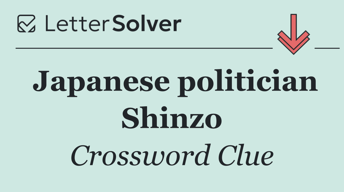 Japanese politician Shinzo