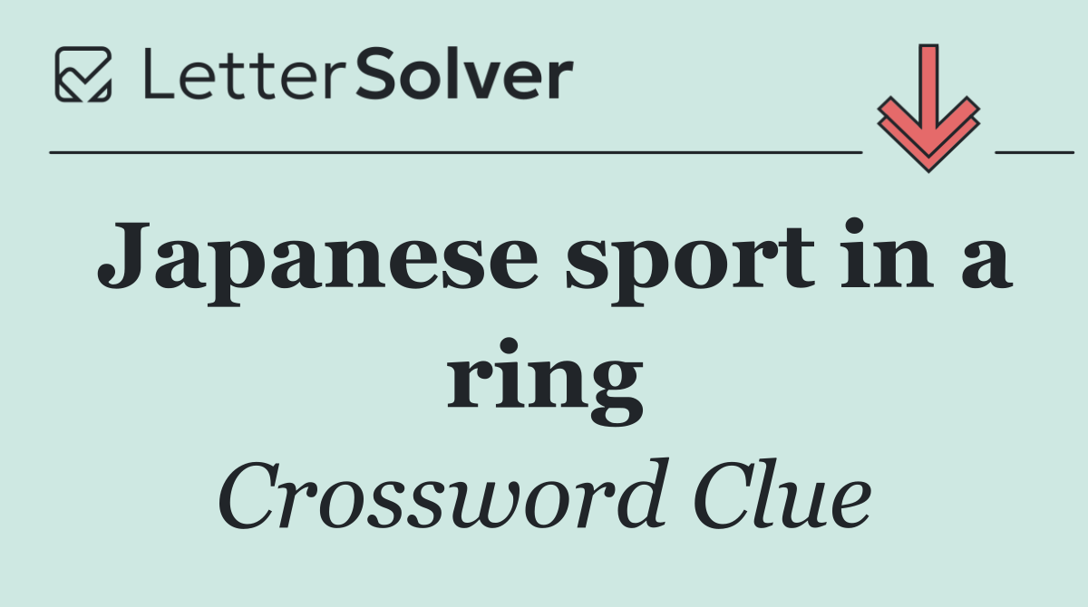 Japanese sport in a ring