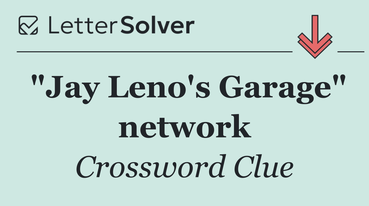 "Jay Leno's Garage" network