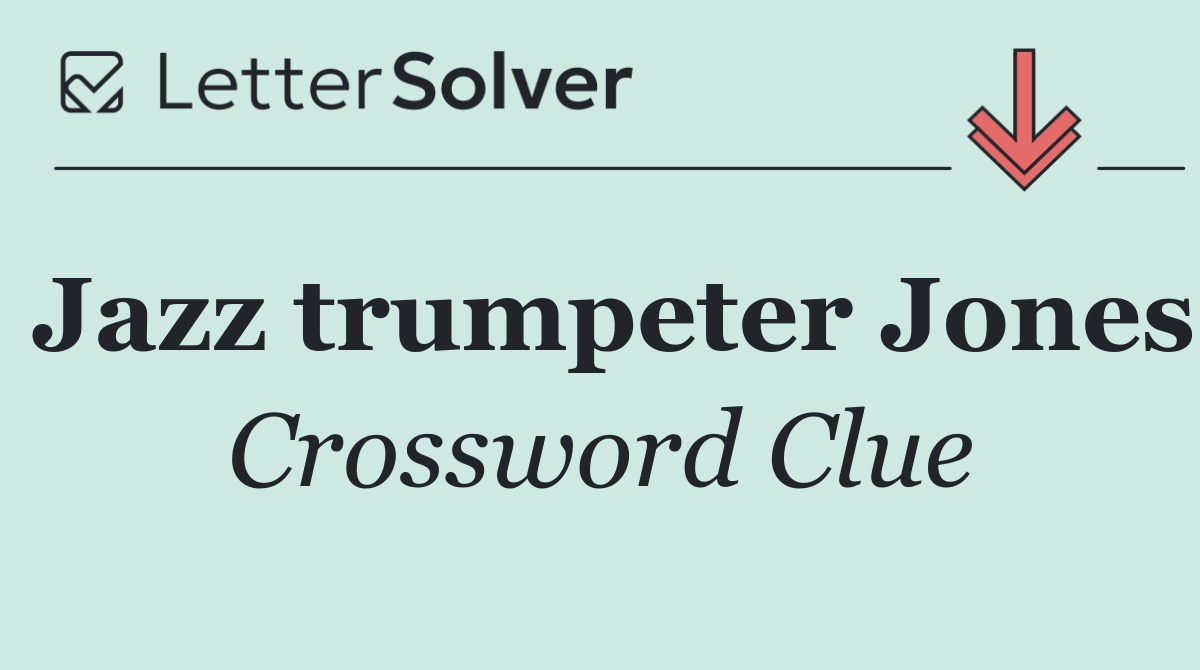 Jazz trumpeter Jones