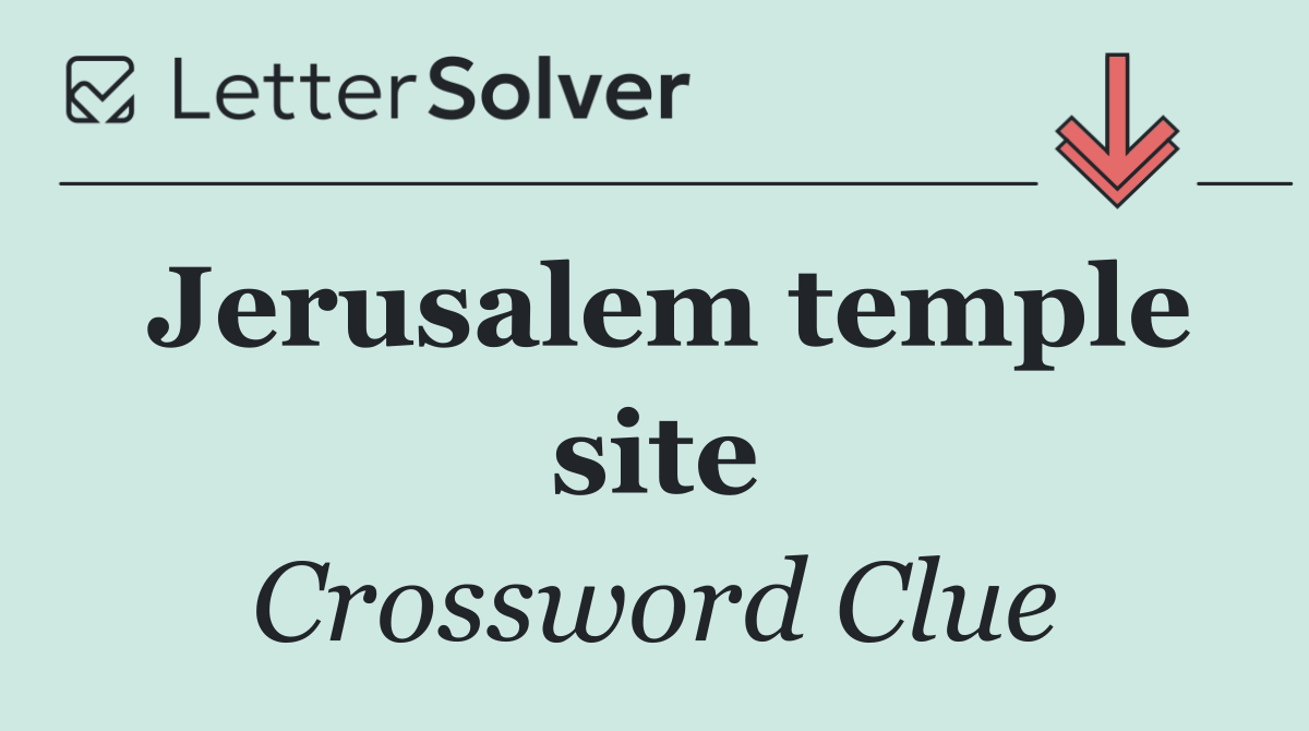 Jerusalem temple site