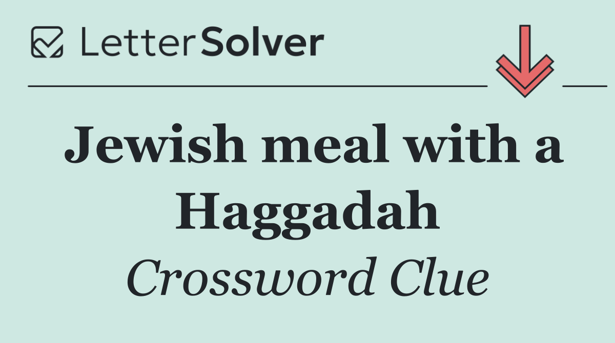Jewish meal with a Haggadah