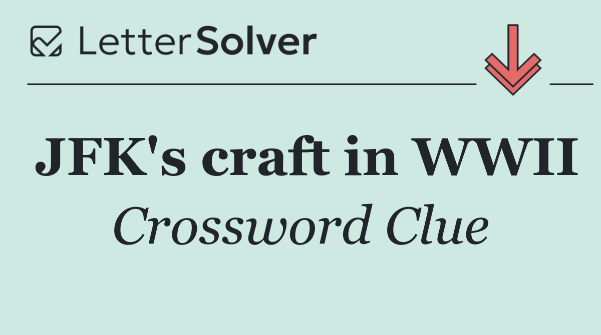 JFK's craft in WWII