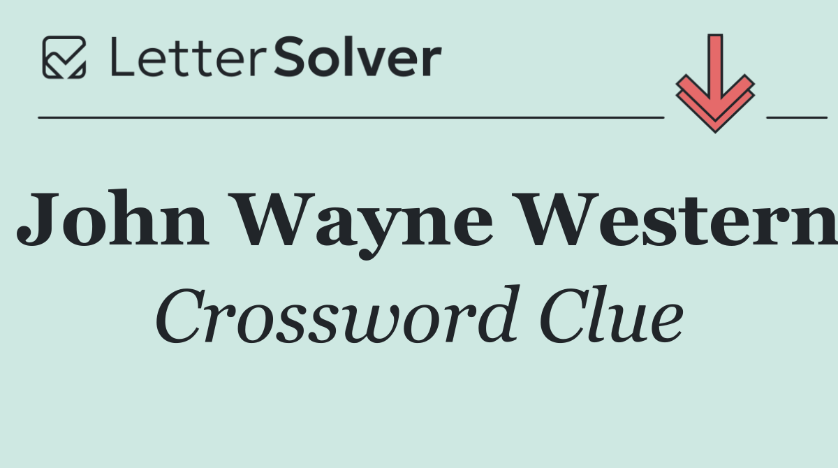 John Wayne Western