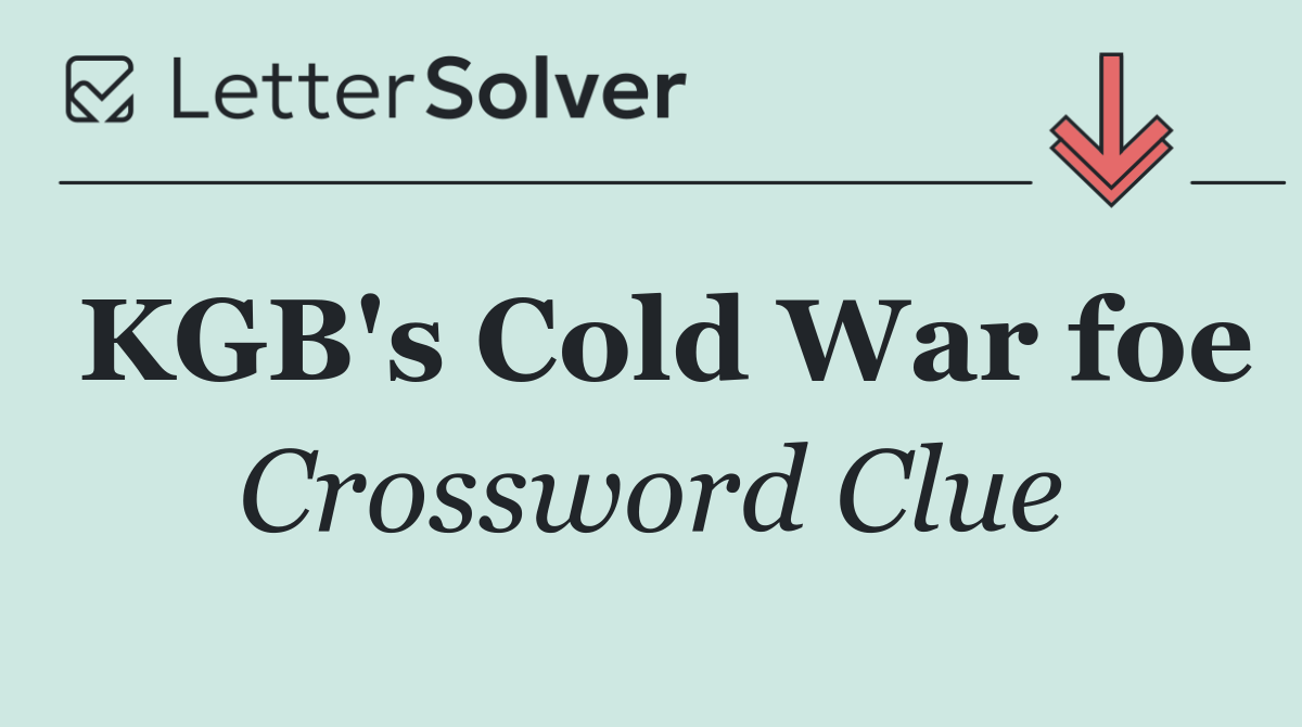 KGB's Cold War foe