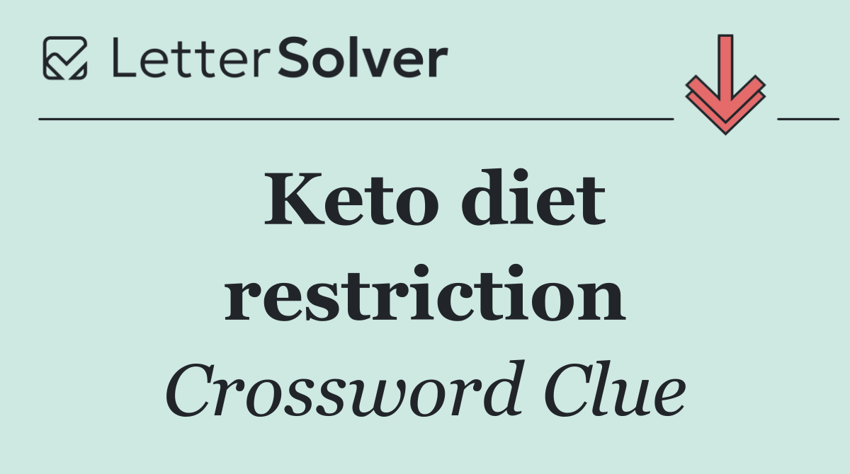 Keto diet restriction