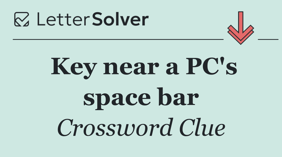 Key near a PC's space bar
