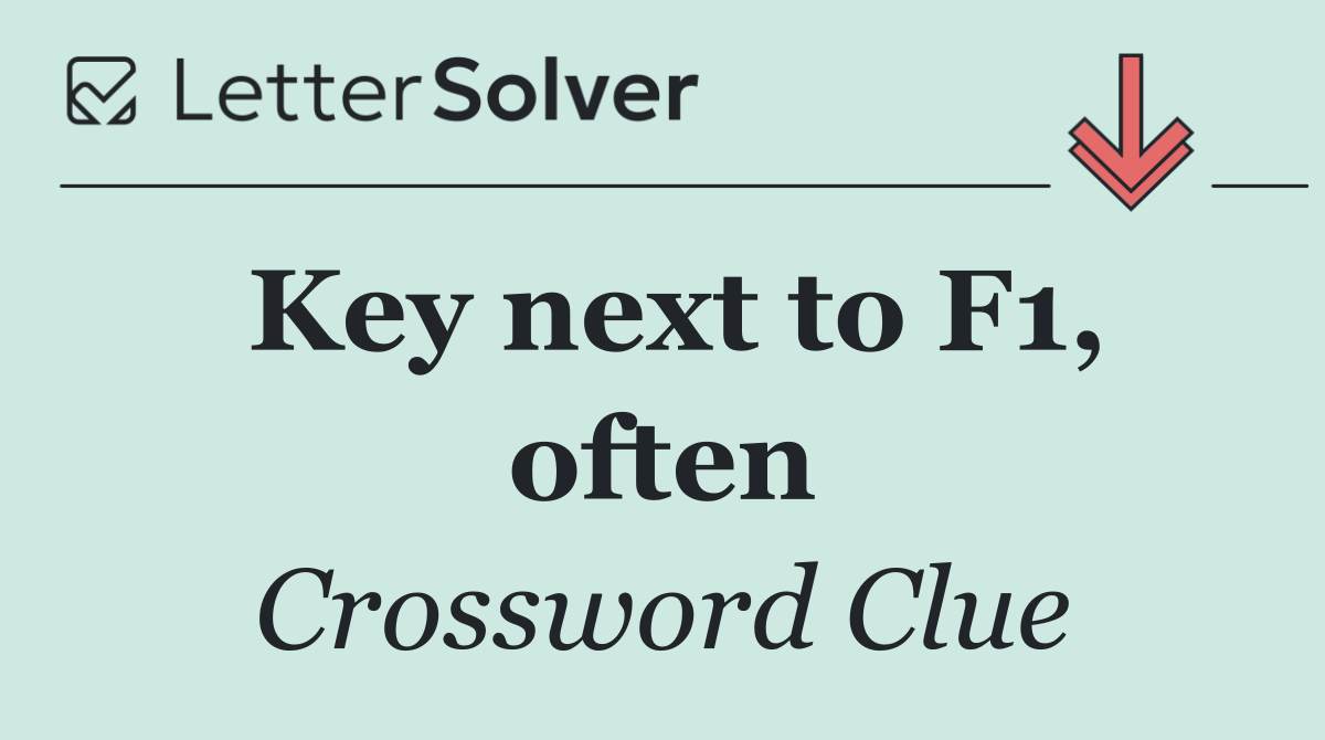 Key next to F1, often