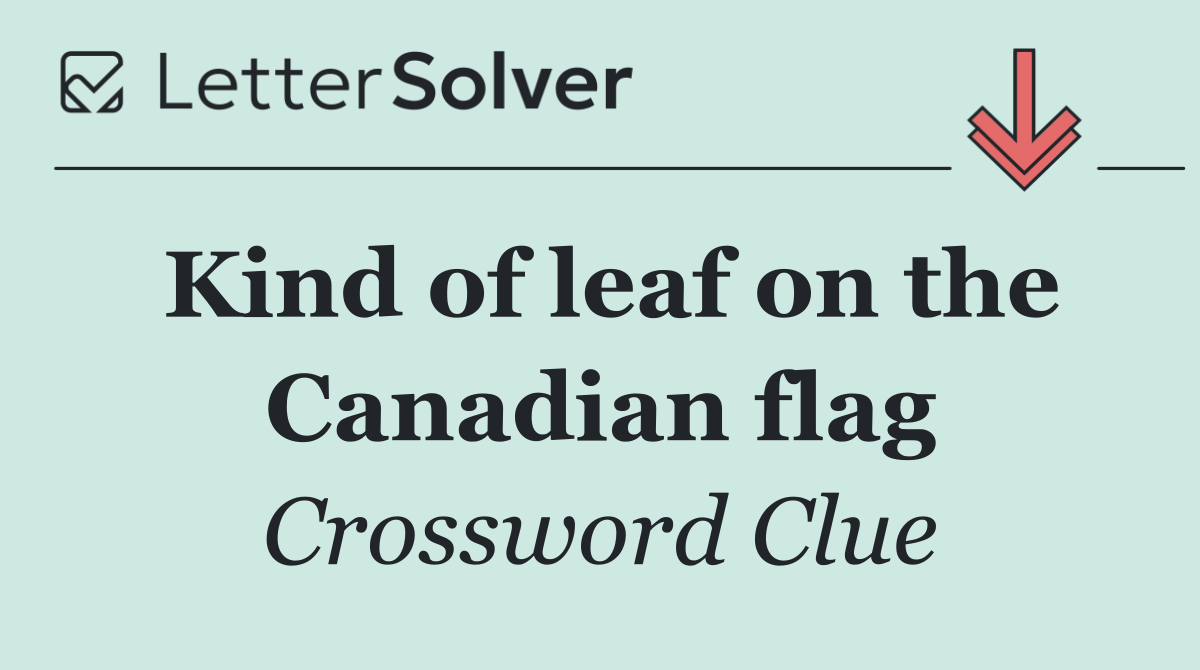 Kind of leaf on the Canadian flag