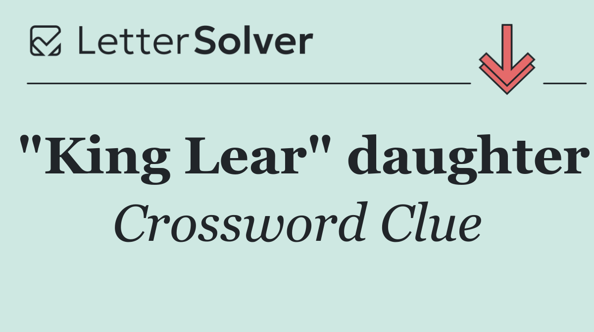 "King Lear" daughter