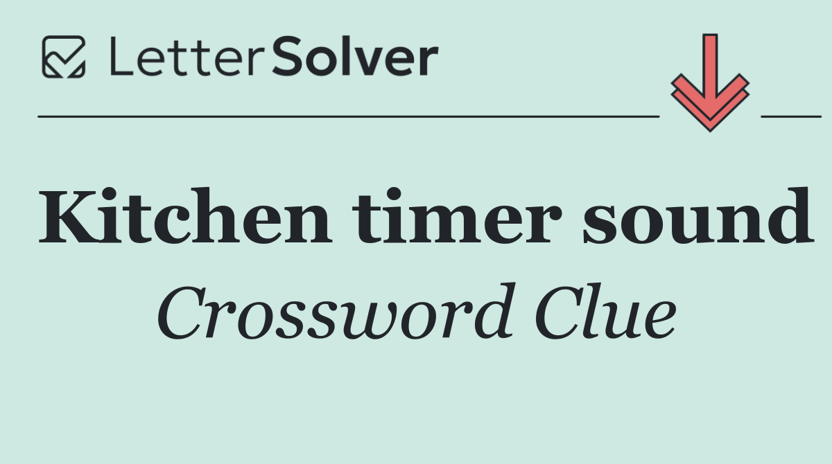Kitchen timer sound