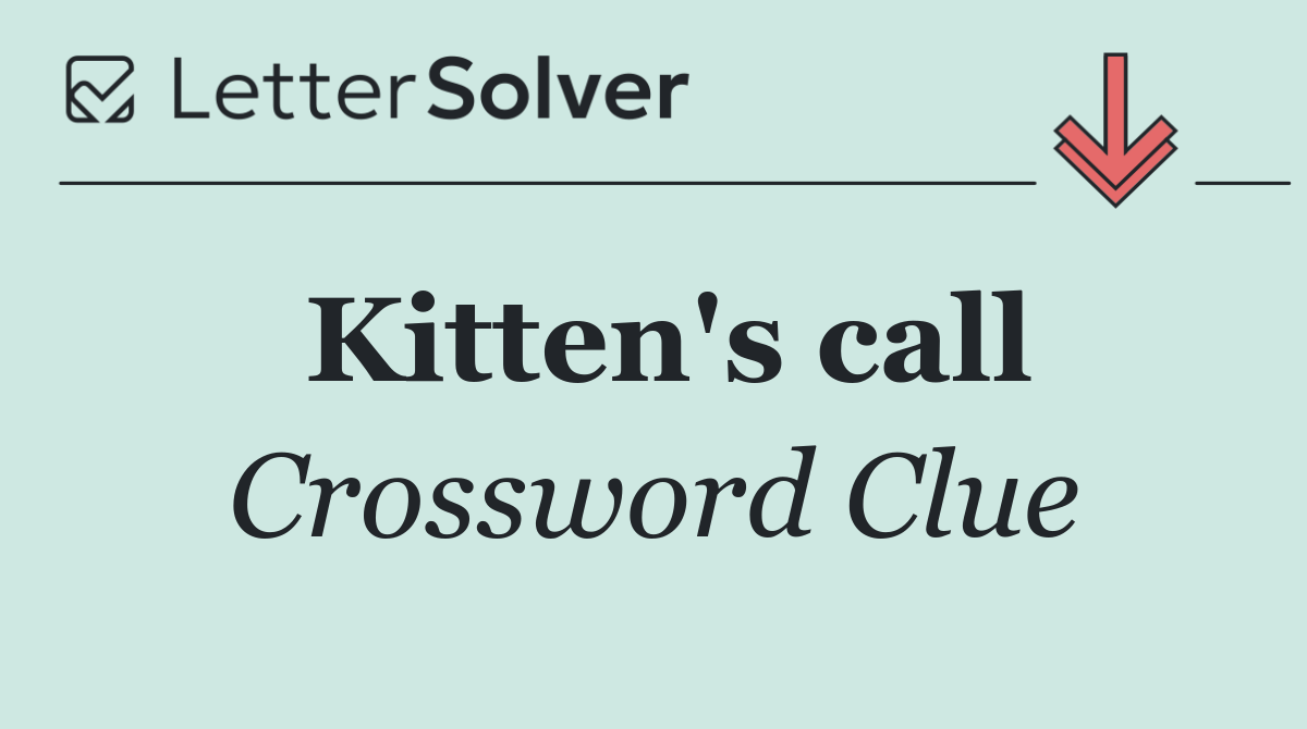 Kitten's call