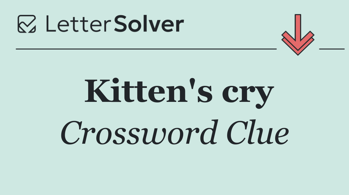 Kitten's cry