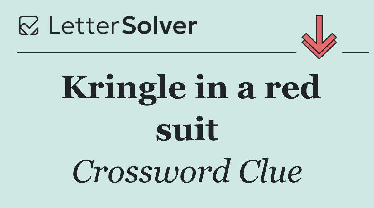 Kringle in a red suit