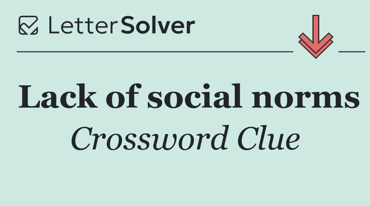 Lack of social norms