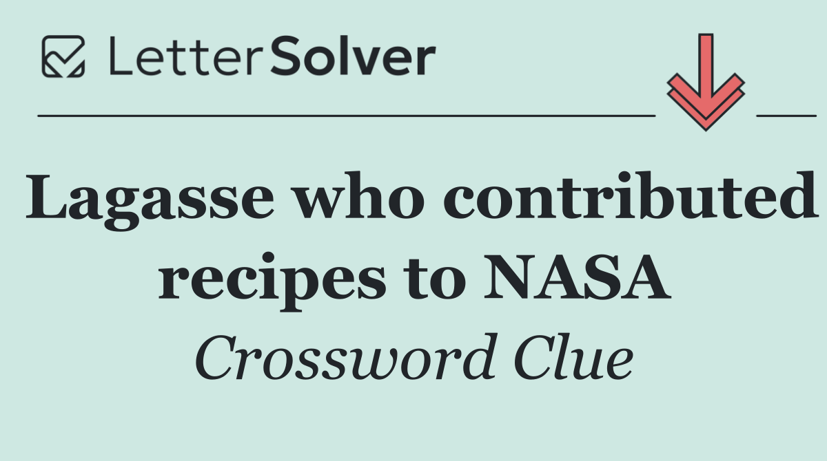 Lagasse who contributed recipes to NASA