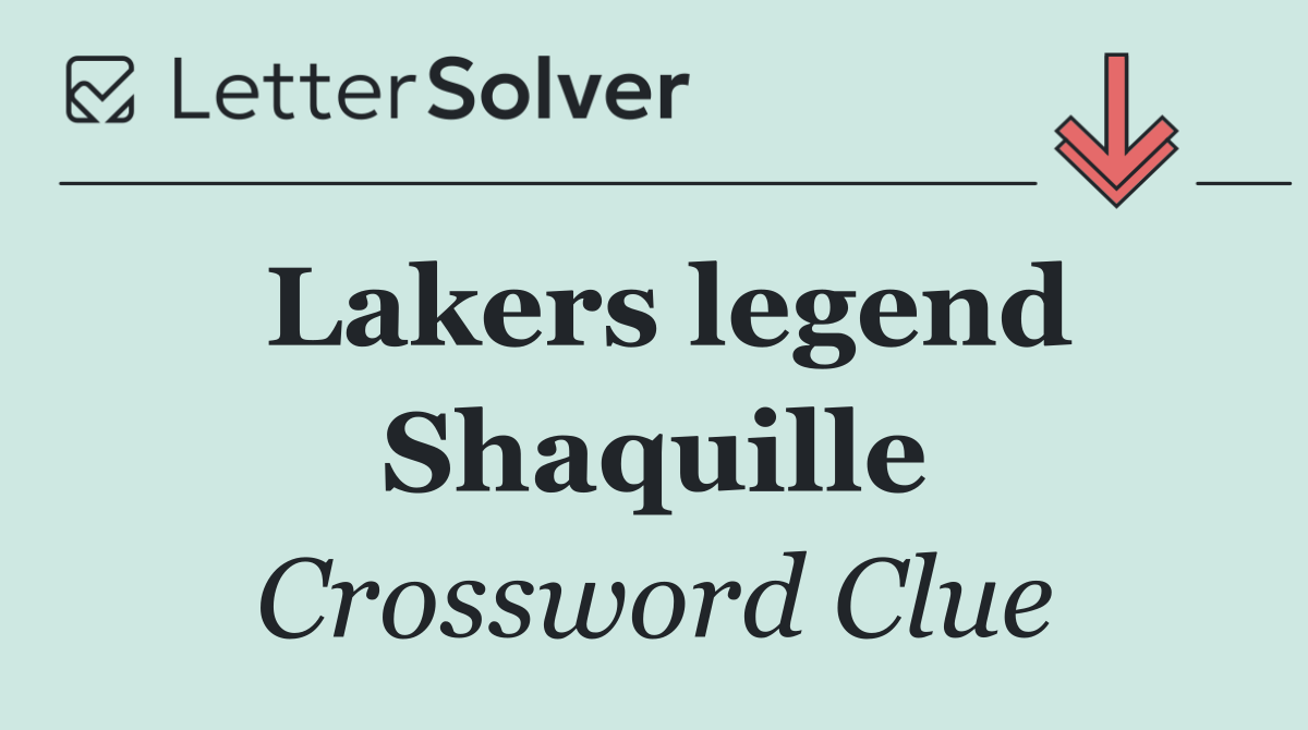 Lakers legend Shaquille