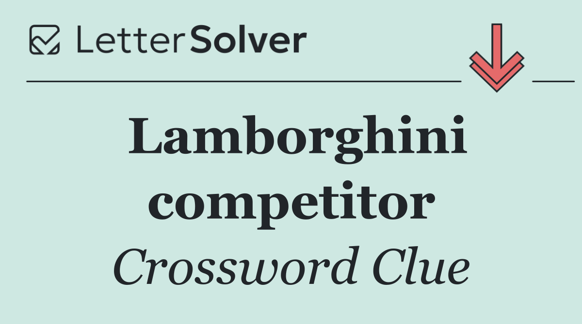 Lamborghini competitor