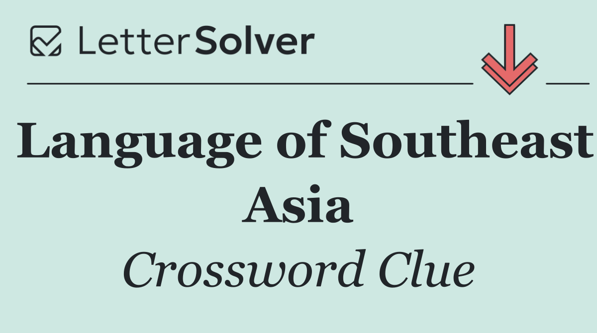 Language of Southeast Asia