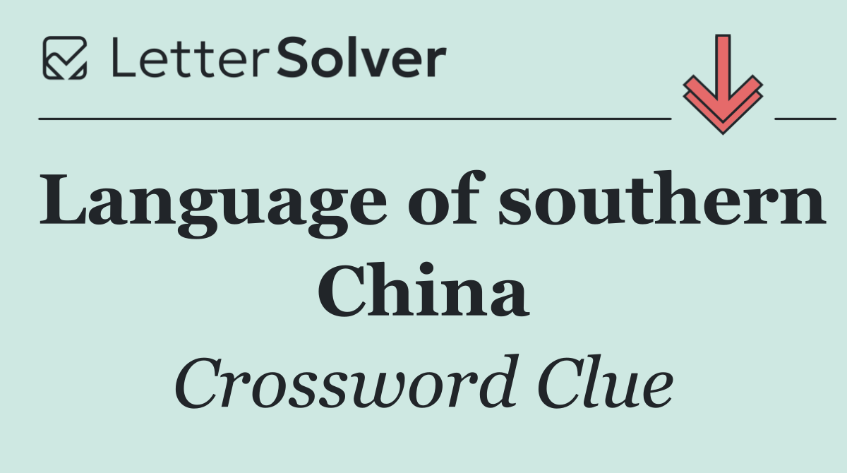 Language of southern China