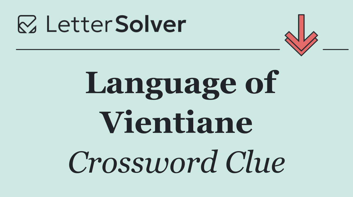 Language of Vientiane
