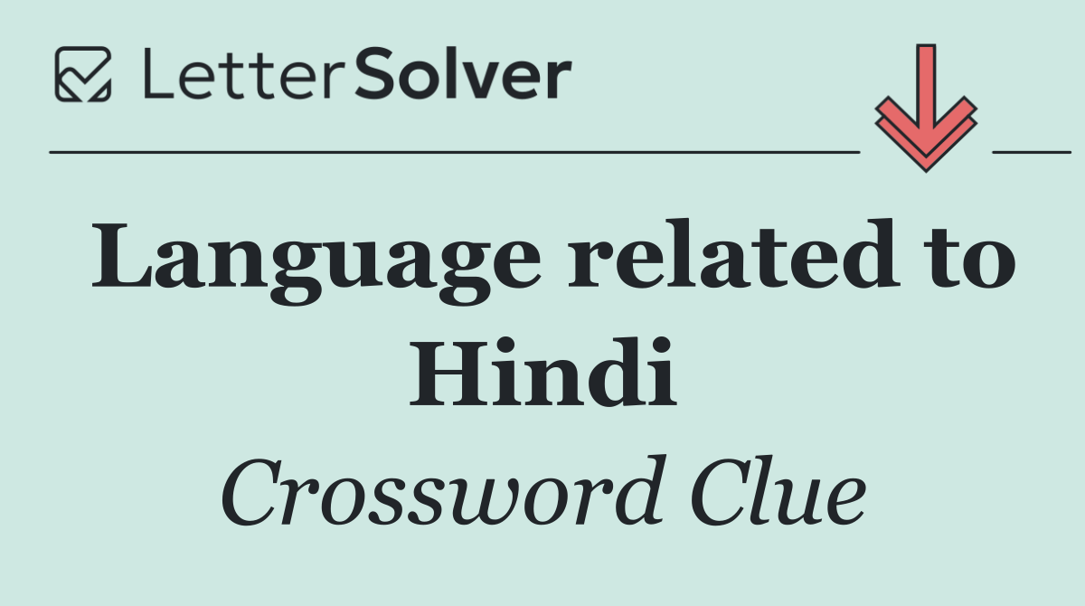 Language related to Hindi