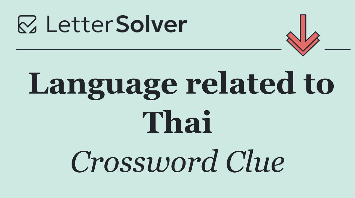 Language related to Thai