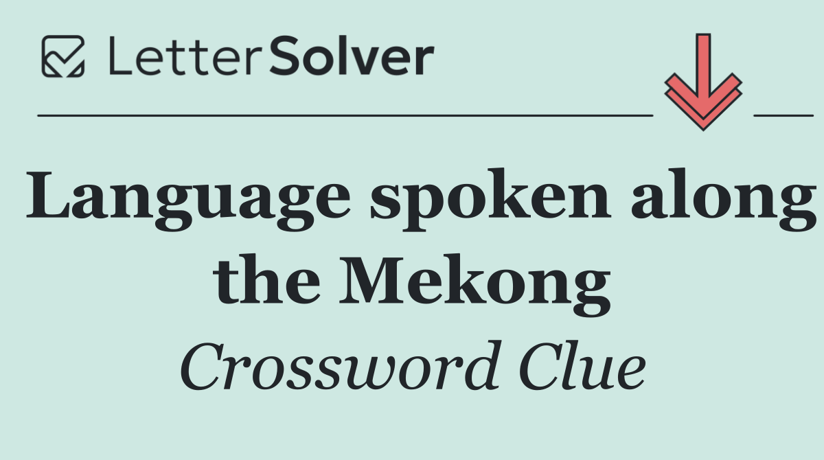 Language spoken along the Mekong