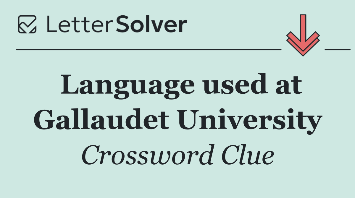 Language used at Gallaudet University