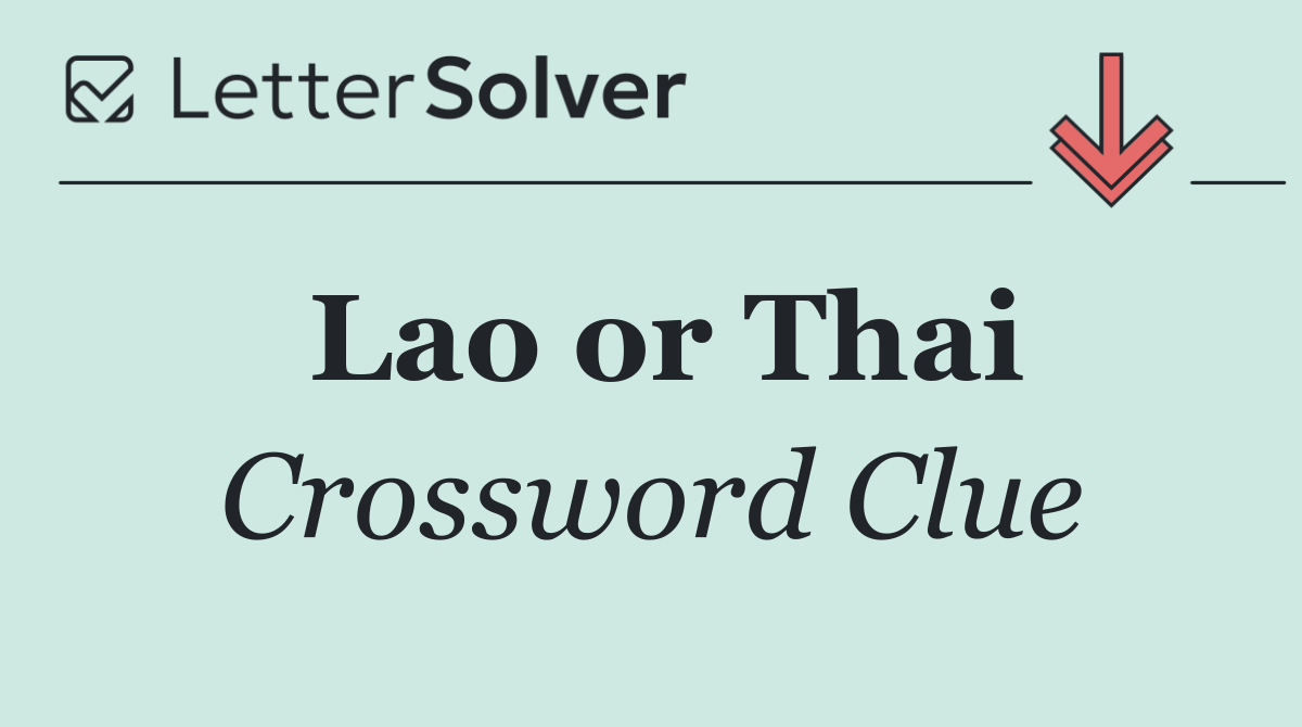 Lao or Thai