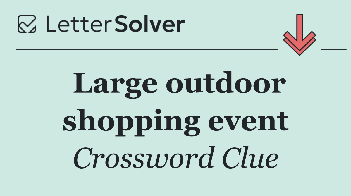 Large outdoor shopping event