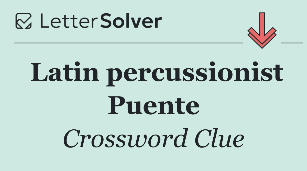 Latin percussionist Puente