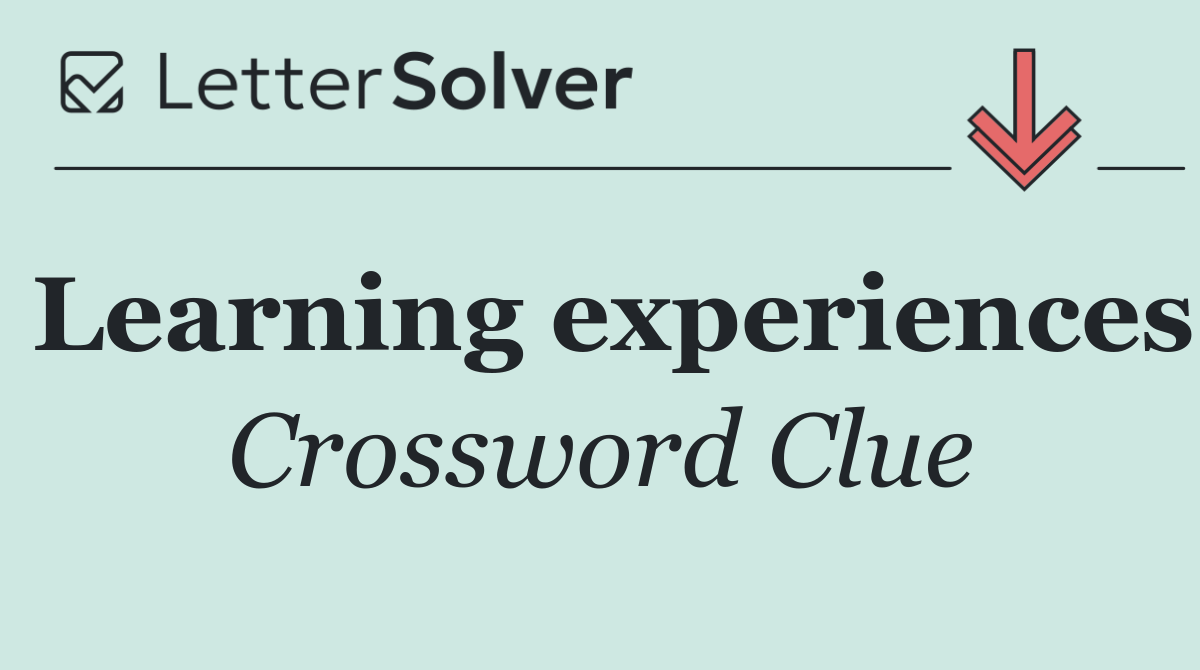 Learning experiences